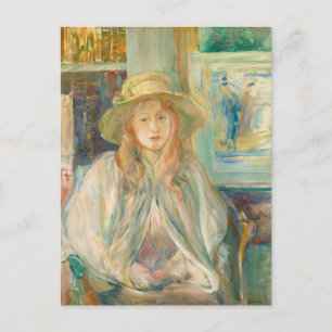 Fillette au Chapeau de Paille Berthe Morisot Postcard