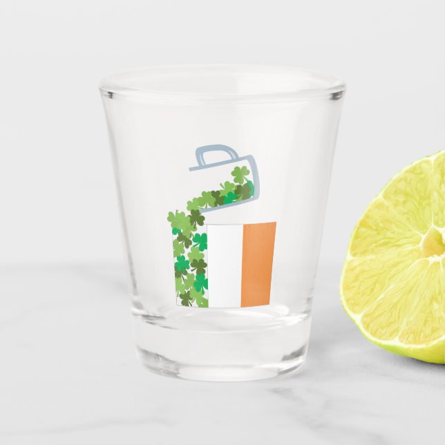 Filling Ireland's Flag Shot Glass (Front)