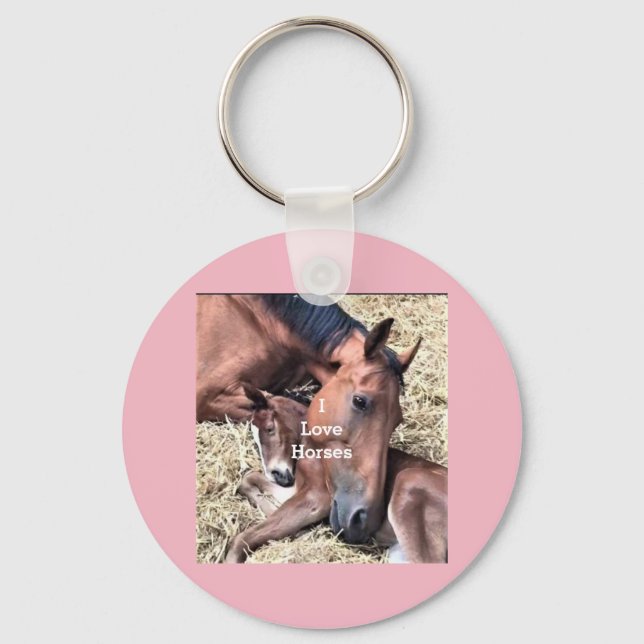 Filly and Foal  Keychain (Front)