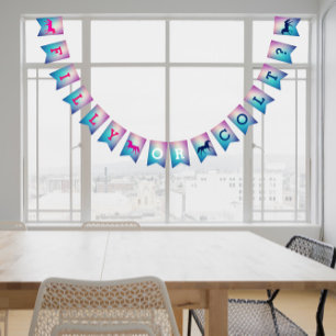Filly Or Colt Pink and Blue Gender Reveal Bunting