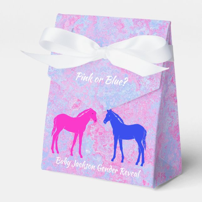 Filly Or Colt Western Style Gender Reveal Favour Box (Front Side)