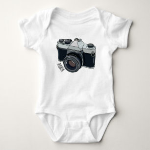 Film camera cartoon illustration baby bodysuit