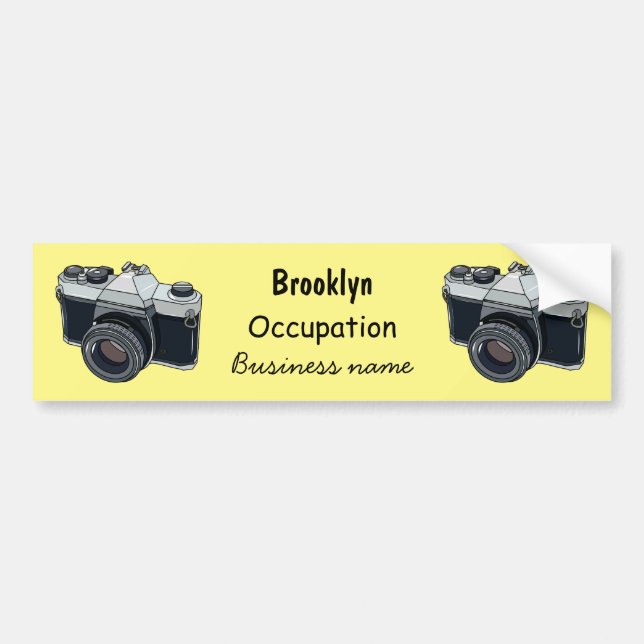 Film camera cartoon illustration bumper sticker (Front)