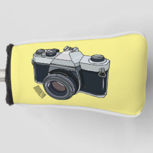 Film camera cartoon illustration golf head cover