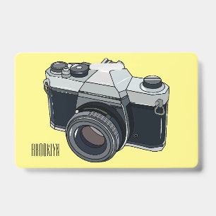 Film camera cartoon illustration ID badge
