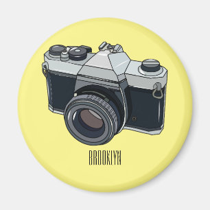 Film camera cartoon illustration magnet