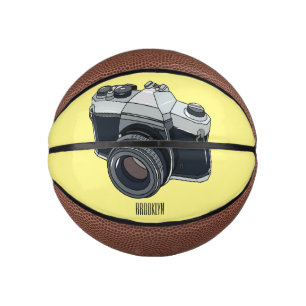 Film camera cartoon illustration mini basketball