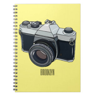 Film camera cartoon illustration notebook