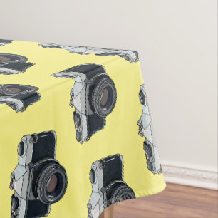 Film camera cartoon illustration tablecloth