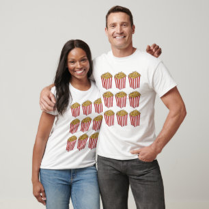 Film Cinema Night Sleepover Buttered Popcorn Tub T-Shirt