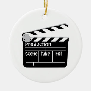 Film Clapper Ceramic Ornament
