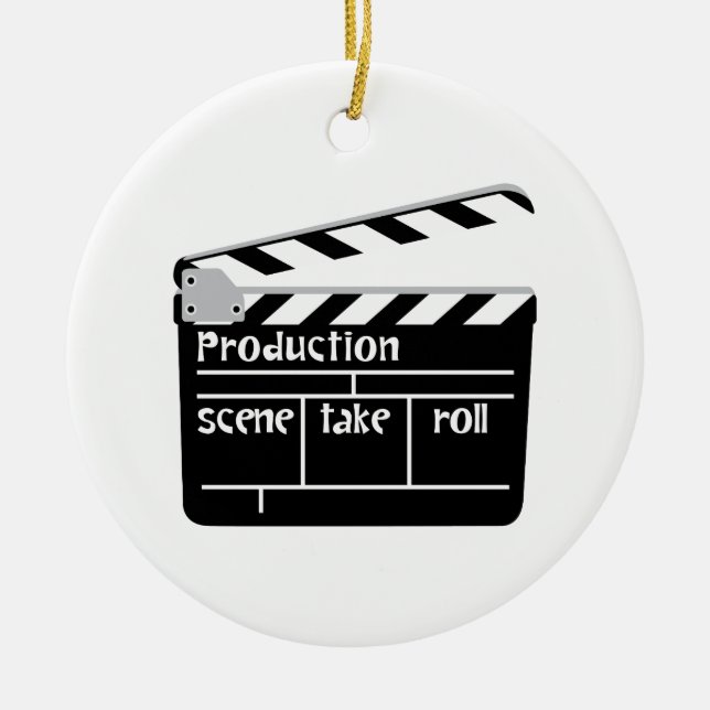 Film Clapper Ceramic Ornament (Front)