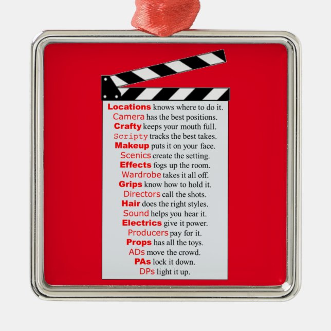 Film Crew and Movies need a new idea? Metal Tree Decoration (Front)