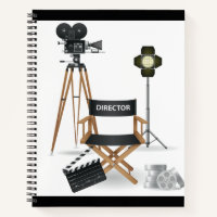 Film Director Chair and Vintage Movie Camera Set