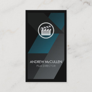 Film Director Clapperboard Icon Business Card