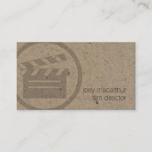 Film Director Clapperboard Icon Film Photography Business Card