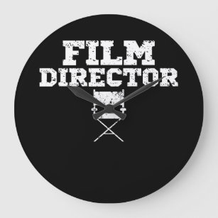 Film Director Movie Crew Chair Apparel Birthday Large Clock