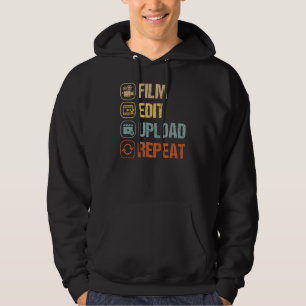 Film Edit Repeat Cinematographers Movie Maker Film Hoodie