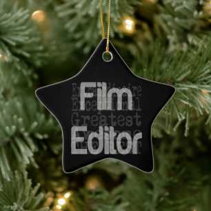 Film Editor Extraordinaire Ceramic Ornament