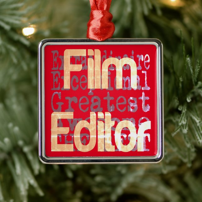 Film Editor Extraordinaire Metal Ornament (Tree)