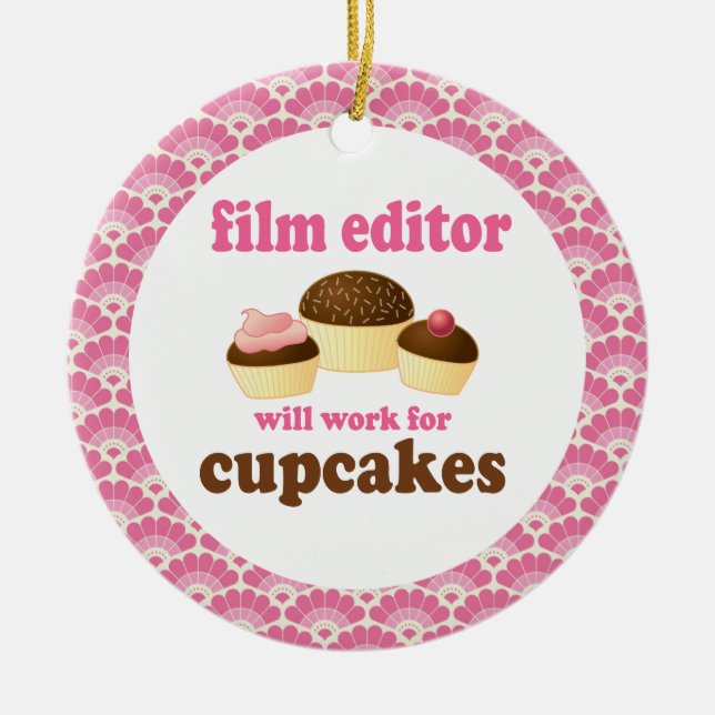 Film Editor Gift Ornament (Front)