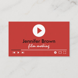 Film Editor Youtuber Video Director Production Business Card