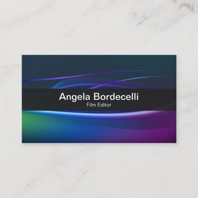 Film EditorBusiness Card Borealis Lights (Front)