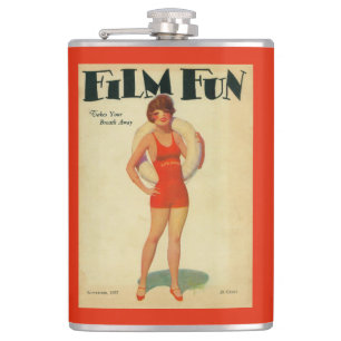 Film Fun Magazine Cover 2 Hip Flask