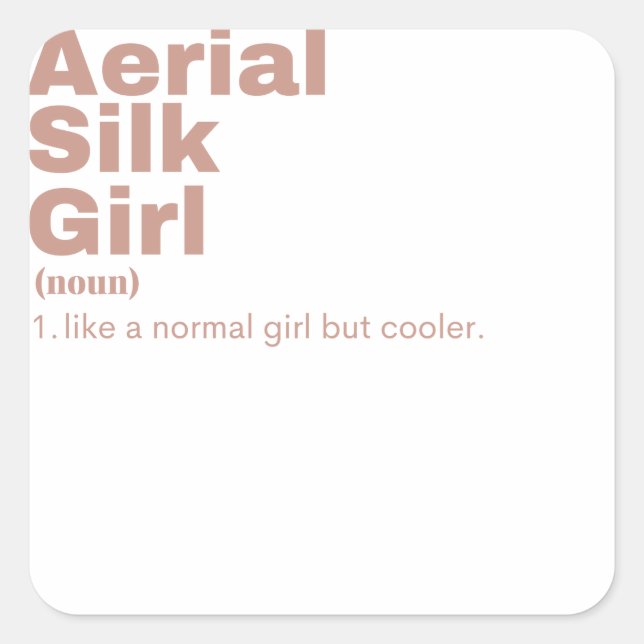 Film Girl - Aerial Silk Square Sticker (Front)