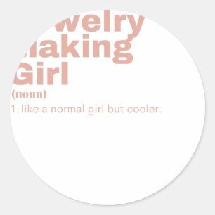 Film Girl - Jewellery Making Classic Round Sticker