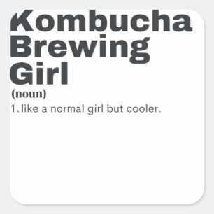 Film Girl - Kombucha Brewing Square Sticker