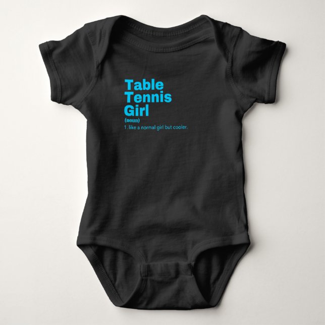 Film Girl - Table Tennis Baby Bodysuit (Front)