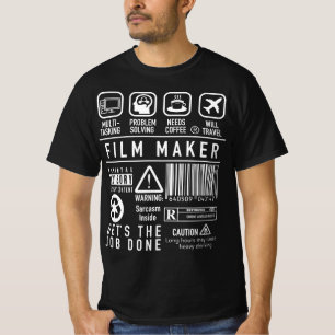 Film Maker - Inspirational Filmmaker Symbols T-Shirt