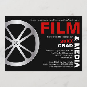 Film & Media Graduation Party Invitation