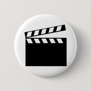 Film Movie Clapper 6 Cm Round Badge