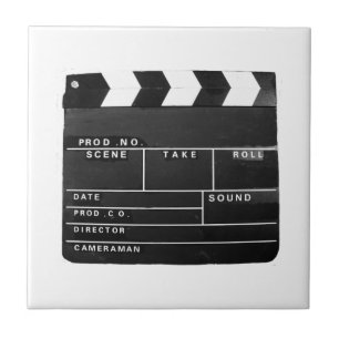 Film Movie Video production Clapper board Tile