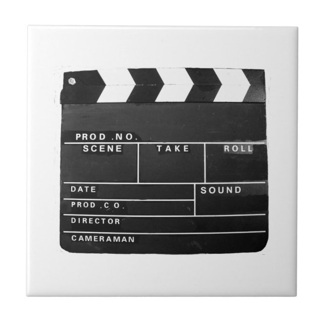 Film Movie Video production Clapper board Tile (Front)