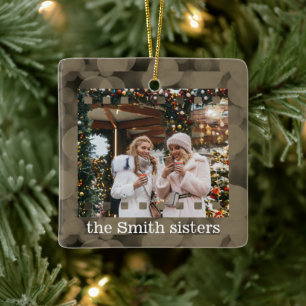 Film Negative Photo Sepia Custom Text Keepsake Ceramic Ornament