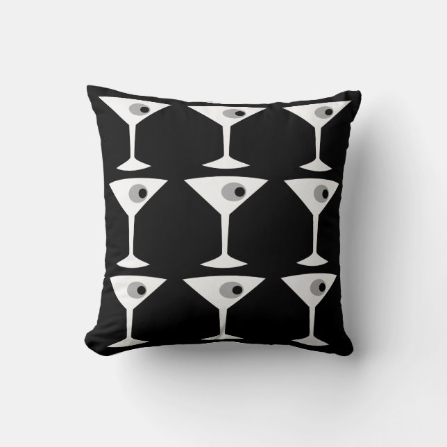 Film Noir Another Martini Throw Pillow (Front)