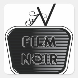 Film Noir Square Sticker