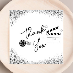 Film Noir - White - Bridal/Couples Thank You Card