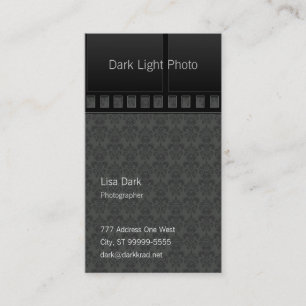 Film Photo Photographer on Medium Damask Business Card