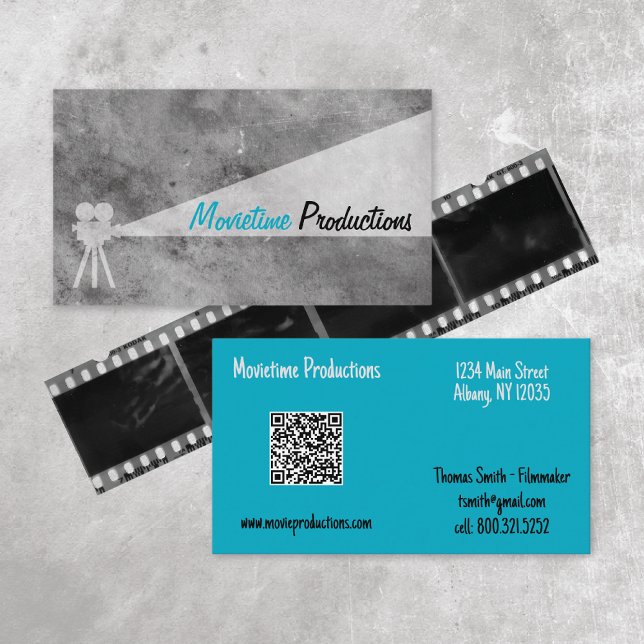 Film Production Retro Business Card (Creator Uploaded)