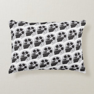 Film Reel, Clapper & Tickets Pattern Pillow
