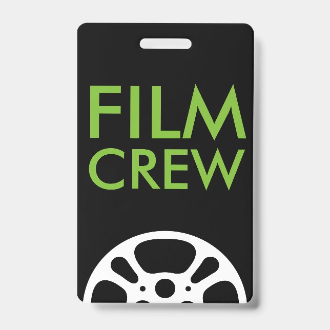 Film Reel Crew and Staff Lanyard ID Badge (Front)