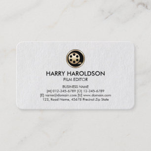Film Reel Icon Film Editor Premium Business Card
