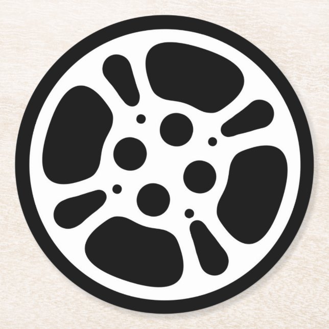 Film Reel / Movie Night Paper Coasters (Front)