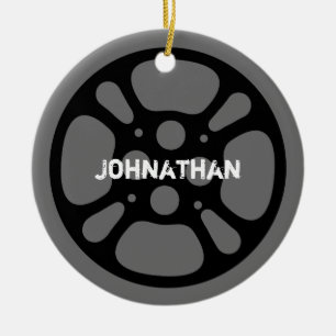 Film Reel / Movie Reel Custom Name Ornament