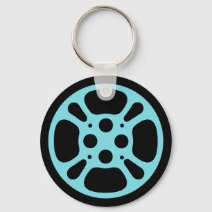 Film Reel / Movie Reel Keychain (Blue)