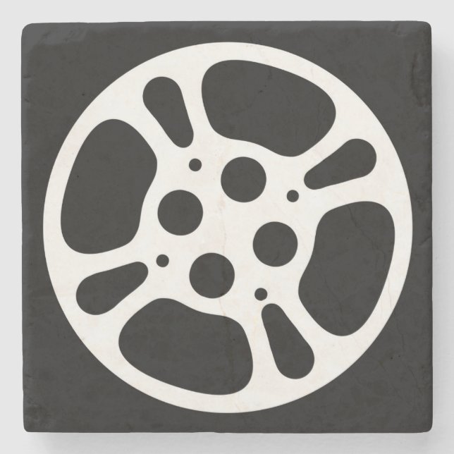 Film Reel / Movie Reel Marble Stone Coaster (Front)